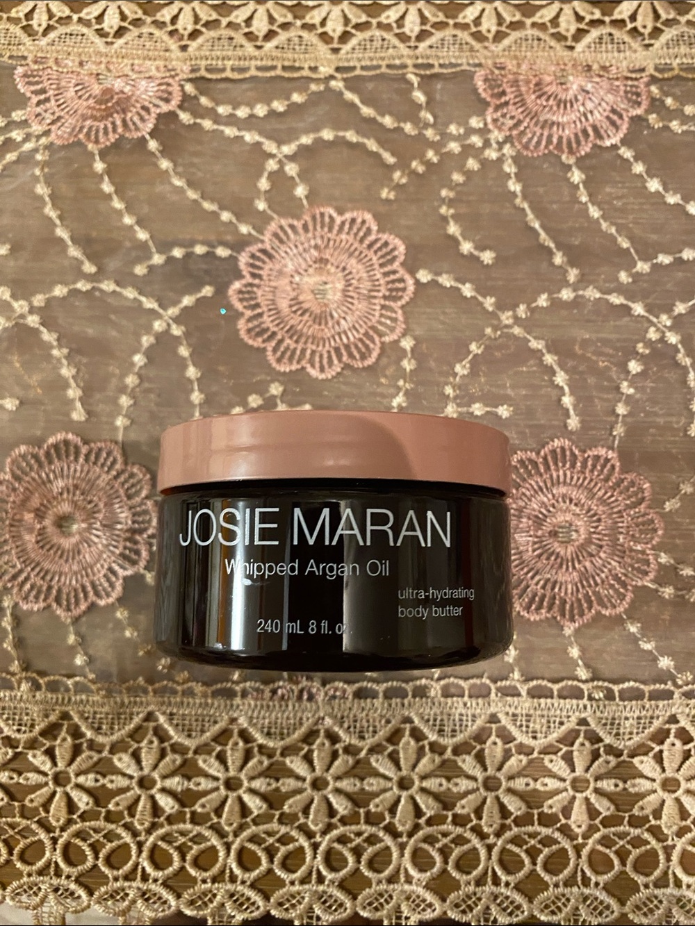 JOSIE MARAN Whipped Argan Oil Body Butter — Dusty Pink Lid